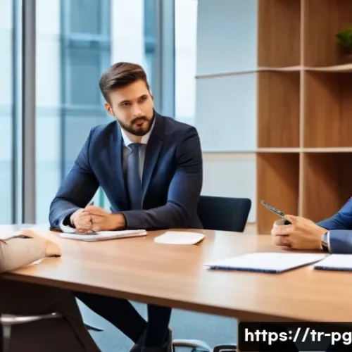 Home 7 BB 세일즈 프로세스 개선을 위한 고객 인터뷰 기법 - **Prompt 1: The Empathetic Business Connection**
"A vibrant, modern office meeting room bathed i...